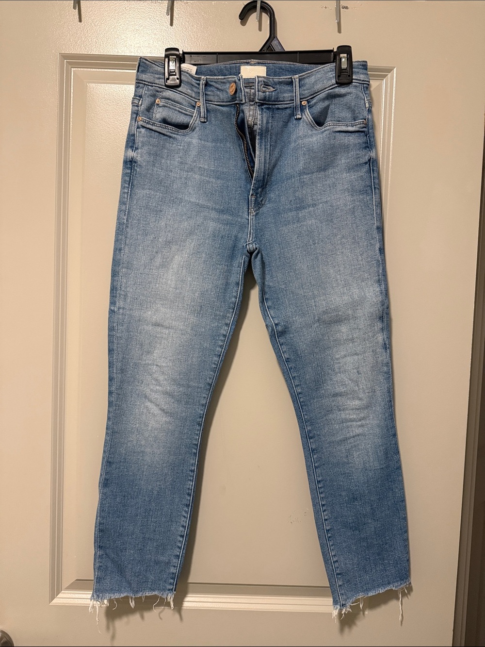 MOTHER Light Blue Cropped Ankle Jeans